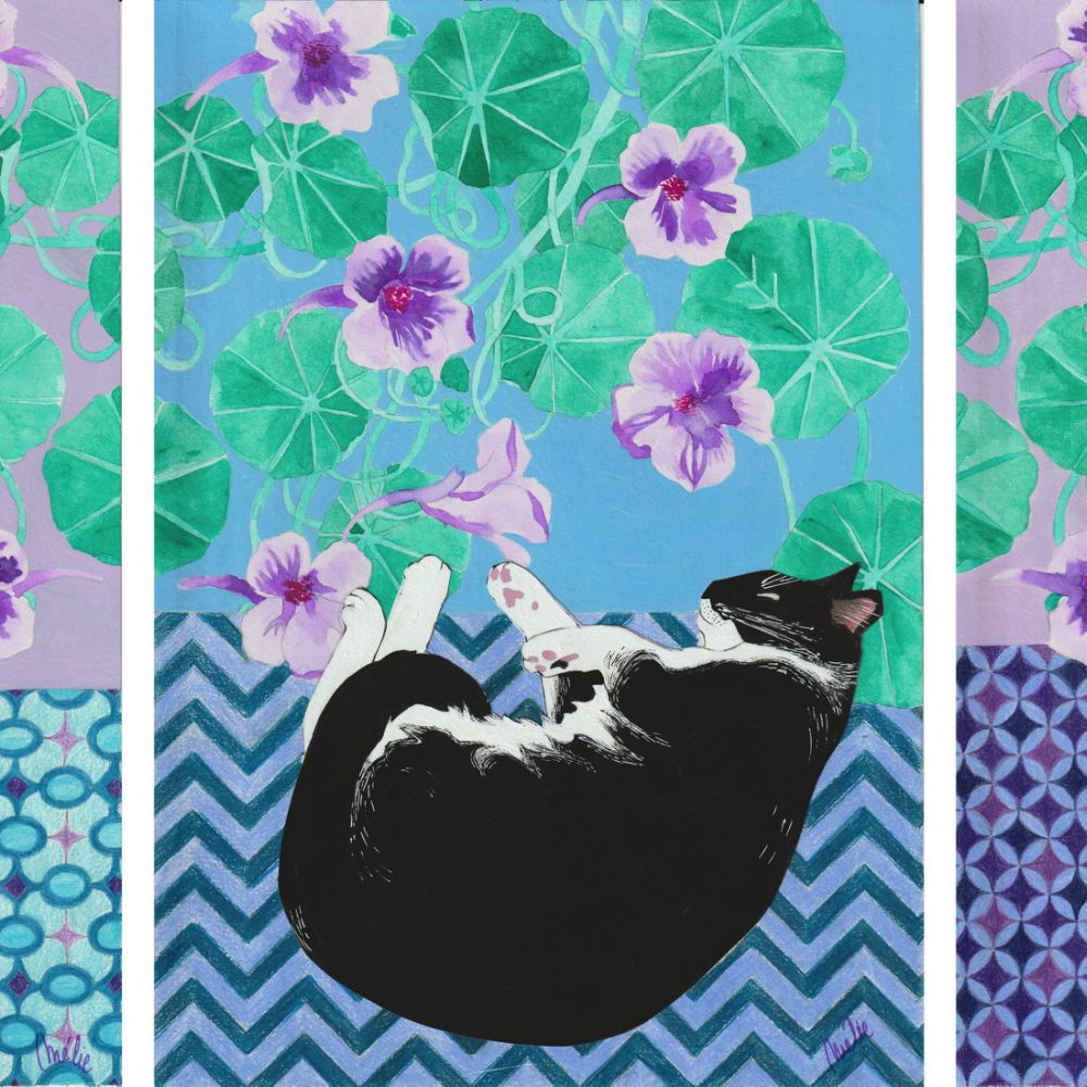 <i>Triptyque Cobalt</i>, techniques graphiques, 2025.