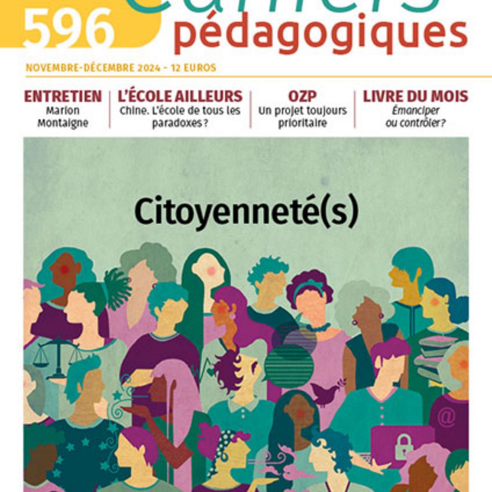 Couverture <i>Cahiers pédagogiques</i> n° 596, « Citoyennetés », 2024