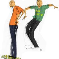 Skateurs, place de la République. 2014