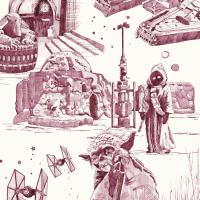 Star Wars façon Toile de Jouy - encre sur papier - 2018